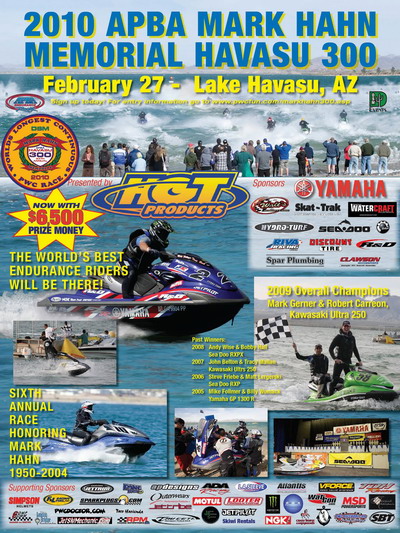 >Prize Money Announced Mark Hahn Memorial Havasu 300