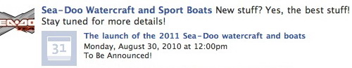 >Sea Doo 2011 model on 30th of Aug.
