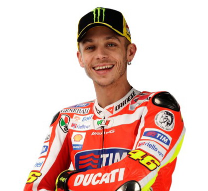>Rossi in his new leathers