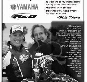 >Mike Follmer’s last race