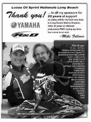 >Mike Follmer’s last race