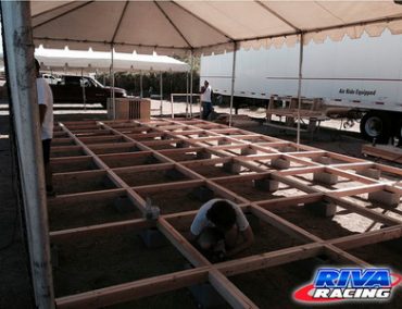 >Rivas booth under preparation