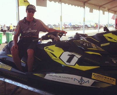 >James Masterton qualified 6th in Asia Aquabike race