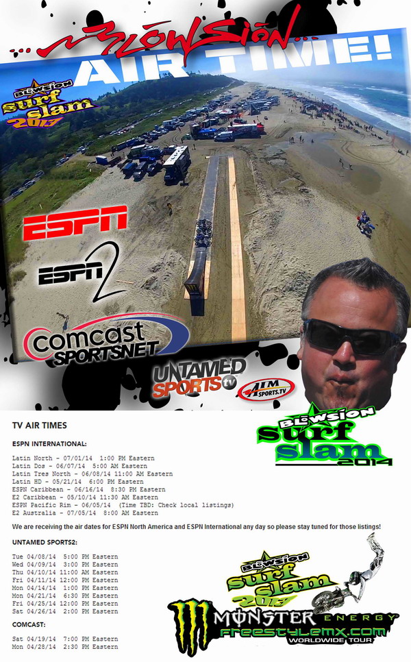 >Blowsions SurfSlam Broadcasting official schedule