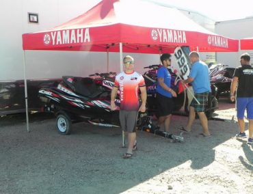 >Phil Pope with Factory Yamaha shade