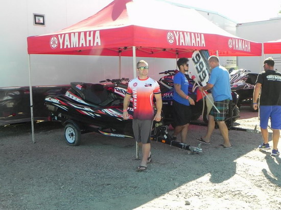 >Phil Pope with Factory Yamaha shade