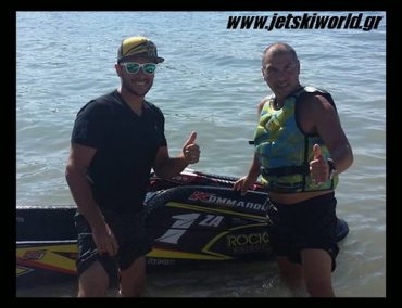 >Greek champion, Akis Malouchos rides the K1