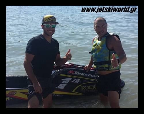 >Greek champion, Akis Malouchos rides the K1