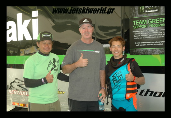 >Team Kawasaki congratulates Kokubun